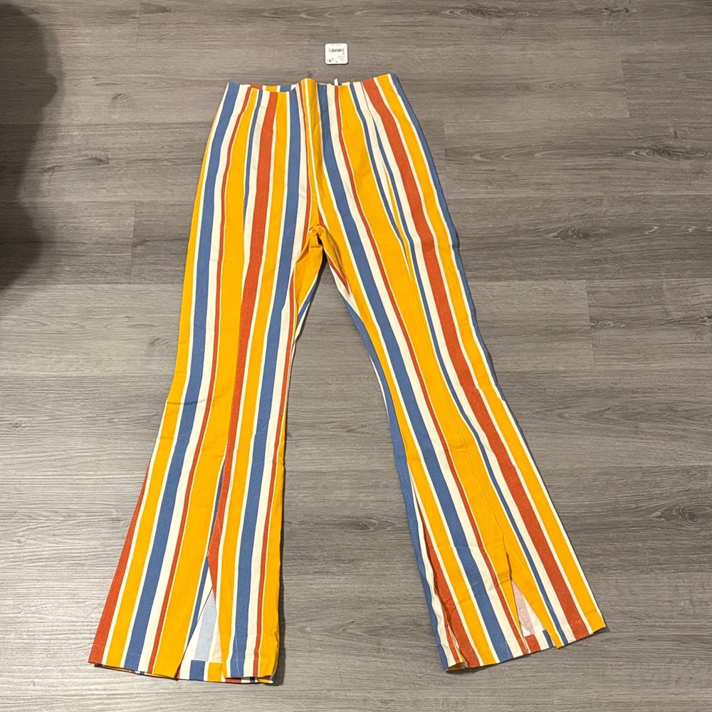 New with Tag Free People Striped Flare Pants
